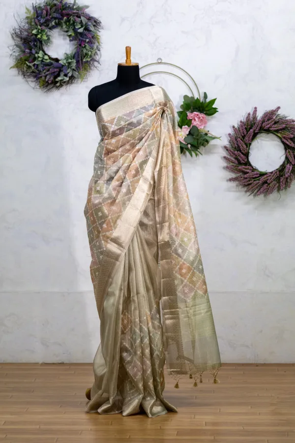 Semi Tissue Saree - Image 2