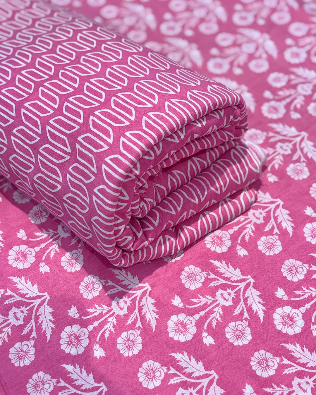 Pure Cotton Printed Fabrics – Geometric & Floral Elegance - Image 3