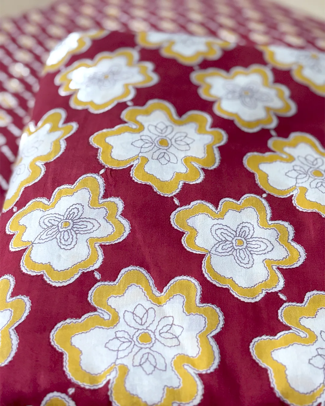 Pure Cotton Printed Fabrics – Floral & Geometric Charm in Earthy Tones - Image 11