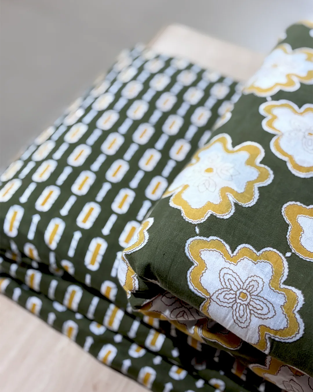 Pure Cotton Printed Fabrics – Floral & Geometric Charm in Earthy Tones - Image 6