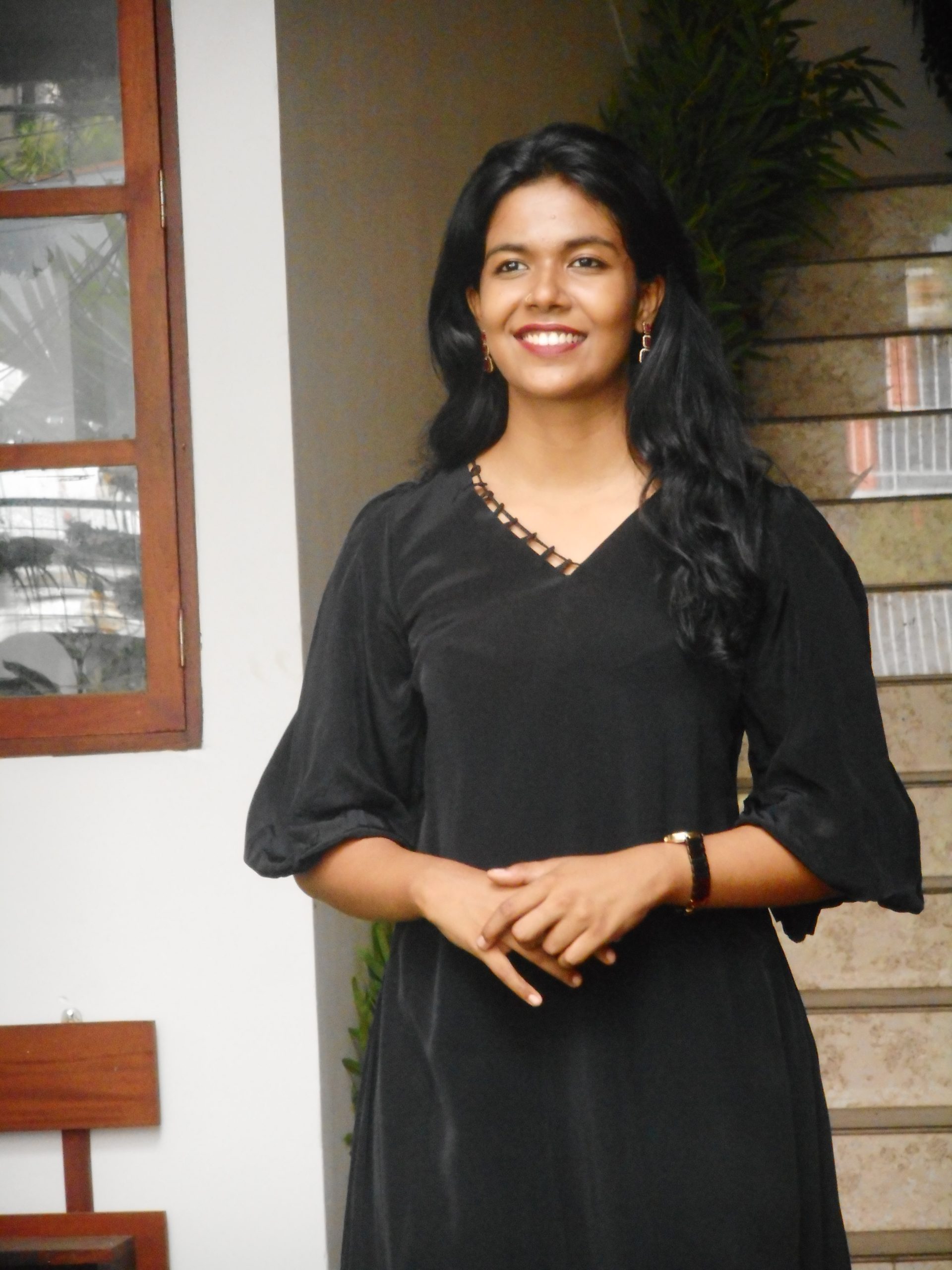 Black Crepe Silk Long Dress - Image 6